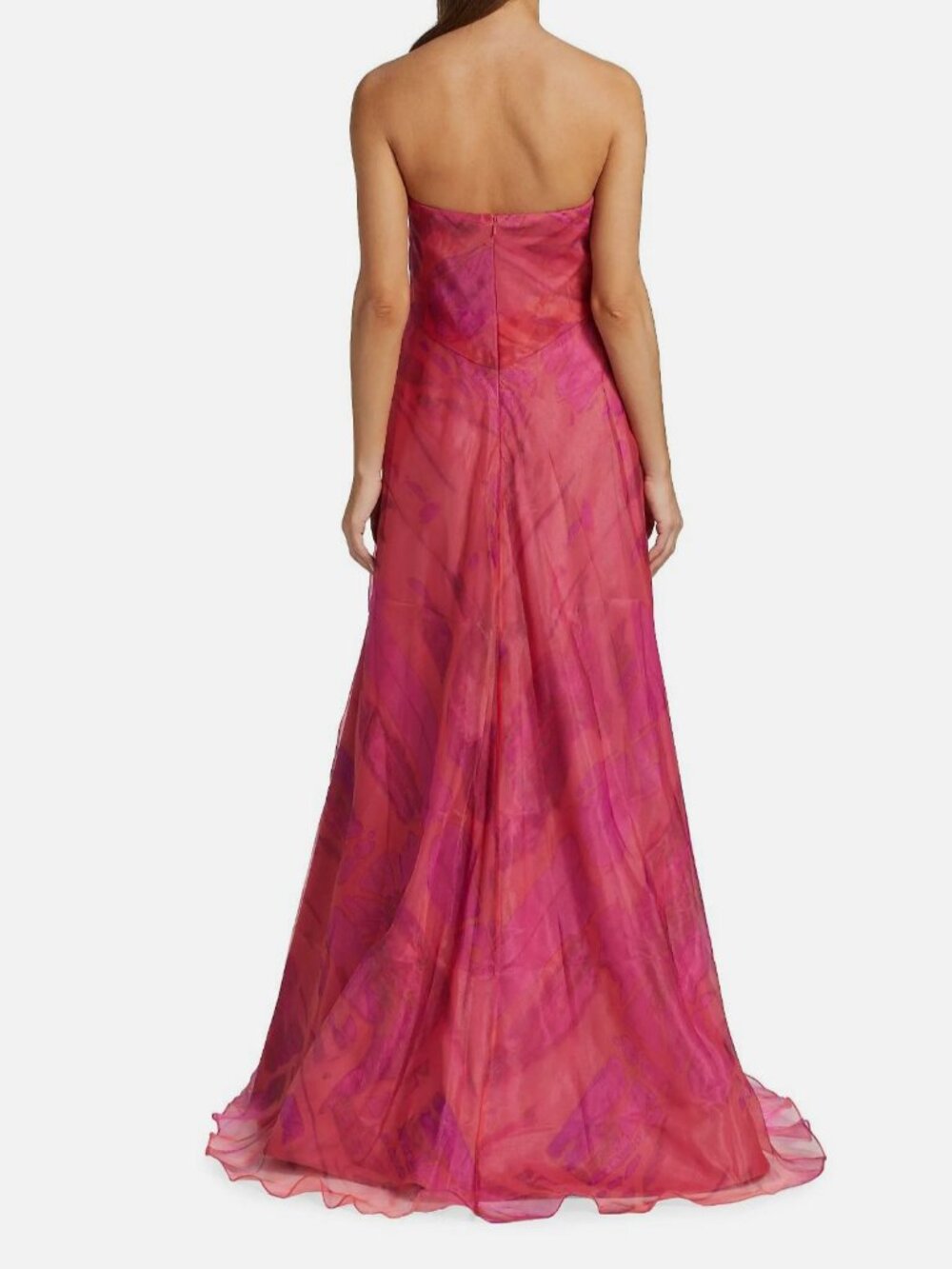 Rene Ruiz Collection Women's Pink Chiffon Draped Strapless Gown Dress Size 6 - Picture 4 of 6
